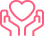 red icon hold the heart