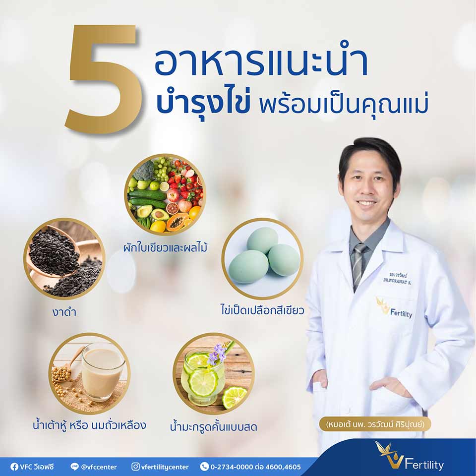 5 อาหารแนะนำบำรุงไข่