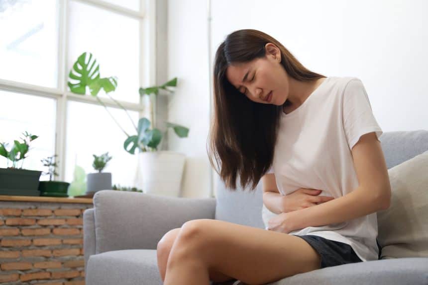 Dermoid cyst causes severe abdominal pain in women