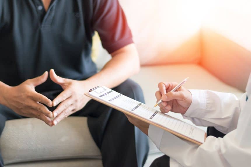 Man consulting on how alcohol impacts fertility and sperm health