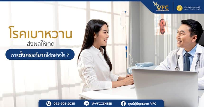 ผู้หญิงปรึกษาแพทย์ เพื่อควบคุมโรคเบาหวาน