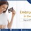 A woman who successfully conceived through cutting-edge embryo care in a laboratory.