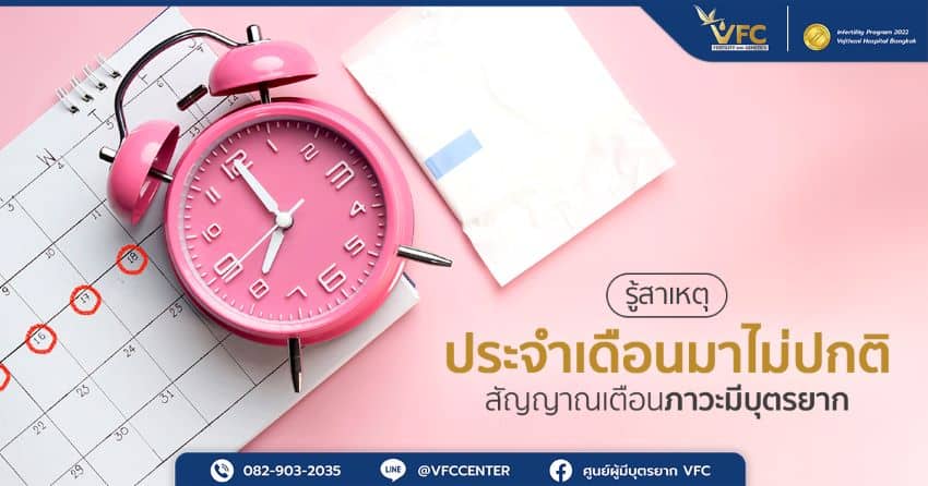 ภาพที่สื่อถึงภาวะประจำเดือนมาไม่ปกติ