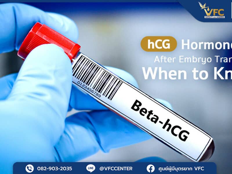 Blood sample tube for hCG and Beta-hCG hormone testing after embryo transfer