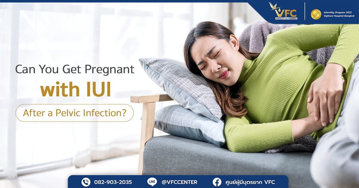 A woman experiencing lower abdominal pain from a pelvic infection.