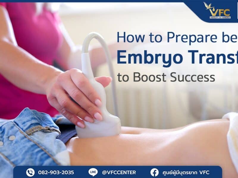 Woman undergoing a uterine ultrasound as part of preparing before embryo transfer